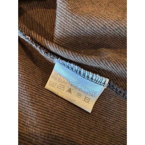 Masai Clothing Company Dark Brown Black Striped Asymmetrical Dress Small - Picture 7 of 7